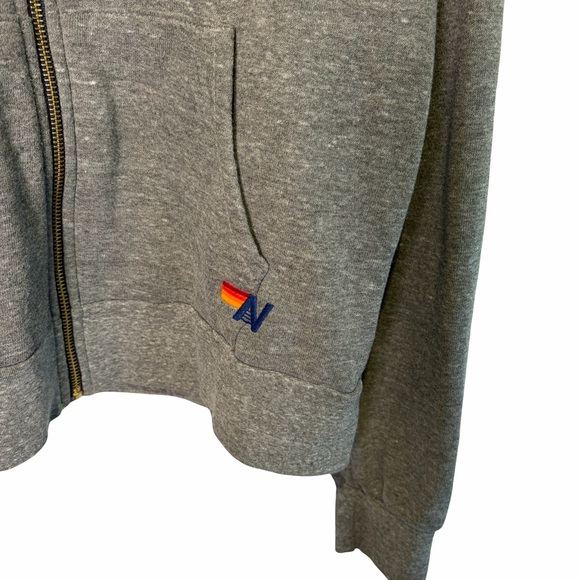 Aviator Nation 5 Stripe Hoodie in Heather Grey, Size S NWOT - Picture 6 of 13